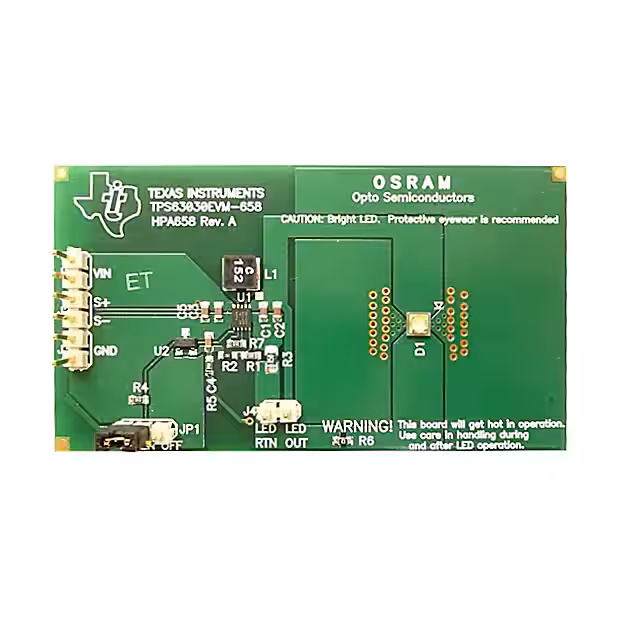 TPS63030EVM-658 Texas Instruments  Cartes d'évaluation - Pilotes LED